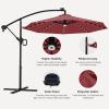 imageEAST OAK PUB23003 4Piece Offset Patio Umbrella Base Plate Set with Mortise and Tenon Joint for Garden BlackNew Red