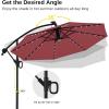 imageEAST OAK PUB23003 4Piece Offset Patio Umbrella Base Plate Set with Mortise and Tenon Joint for Garden BlackNew Red