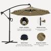 imageEAST OAK PUB23003 4Piece Offset Patio Umbrella Base Plate Set with Mortise and Tenon Joint for Garden BlackTan