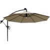 imageEAST OAK PUB23003 4Piece Offset Patio Umbrella Base Plate Set with Mortise and Tenon Joint for Garden BlackTan