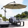 imageEAST OAK PUB23003 4Piece Offset Patio Umbrella Base Plate Set with Mortise and Tenon Joint for Garden BlackTan