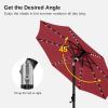imageEAST OAK PUB23003 4Piece Offset Patio Umbrella Base Plate Set with Mortise and Tenon Joint for Garden BlackWine Red