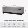 imageEAST OAK Patio Furniture Set Cover Outdoor Large Coffee Table Cover with 600D HeavyDuty Fabric Waterproof Dustproof and AllWeather Resistant 394L x 236W x 142H GreyGrey