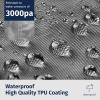 imageEAST OAK Patio Furniture Set Cover Outdoor Large Coffee Table Cover with 600D HeavyDuty Fabric Waterproof Dustproof and AllWeather Resistant 394L x 236W x 142H GreyBlack