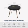 imageEAST OAK Patio Furniture Set Cover Outdoor Large Coffee Table Cover with 600D HeavyDuty Fabric Waterproof Dustproof and AllWeather Resistant 394L x 236W x 142H GreyBlack