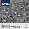 imageEAST OAK Patio Furniture Set Cover Outdoor Large Coffee Table Cover with 600D HeavyDuty Fabric Waterproof Dustproof and AllWeather Resistant 394L x 236W x 142H GreyGrey  Black