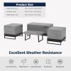 imageEAST OAK Patio Furniture Set Cover Outdoor Large Coffee Table Cover with 600D HeavyDuty Fabric Waterproof Dustproof and AllWeather Resistant 394L x 236W x 142H GreyGrey
