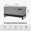 imageEAST OAK Patio Furniture Set Cover Outdoor Large Coffee Table Cover with 600D HeavyDuty Fabric Waterproof Dustproof and AllWeather Resistant 394L x 236W x 142H GreyGrey