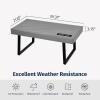 imageEAST OAK Patio Furniture Set Cover Outdoor Large Coffee Table Cover with 600D HeavyDuty Fabric Waterproof Dustproof and AllWeather Resistant 394L x 236W x 142H GreyGrey