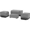imageEAST OAK Patio Furniture Set Cover Outdoor Large Coffee Table Cover with 600D HeavyDuty Fabric Waterproof Dustproof and AllWeather Resistant 394L x 236W x 142H GreyBlack