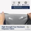 imageEAST OAK Patio Furniture Set Cover Outdoor Large Coffee Table Cover with 600D HeavyDuty Fabric Waterproof Dustproof and AllWeather Resistant 394L x 236W x 142H GreyBlack
