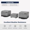imageEAST OAK Patio Furniture Set Cover Outdoor Large Coffee Table Cover with 600D HeavyDuty Fabric Waterproof Dustproof and AllWeather Resistant 394L x 236W x 142H GreyBlack