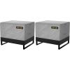 imageEAST OAK Patio Furniture Set Cover Outdoor Large Coffee Table Cover with 600D HeavyDuty Fabric Waterproof Dustproof and AllWeather Resistant 394L x 236W x 142H GreyGrey