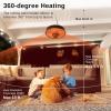 imageEAST OAK Patio Heater  1500W Infrared Heater Hanging Outdoor with IP65 Waterproof ampamp Dustproof Tipover ampamp Overheating Protection 2 Heat Settings with Remote Control