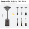 imageEAST OAK Patio Heater Cover as Accessory for Outdoor Patio Heater 300D Oxford Fabric Zipper Waterproof Dustproof Sunproof 913quot H x 346quot Dome x 1988quot Base Dark GrayAdvanced Protection Cover