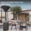 imageEAST OAK Patio Heater Cover as Accessory for Outdoor Patio Heater 300D Oxford Fabric Zipper Waterproof Dustproof Sunproof 913quot H x 346quot Dome x 1988quot Base Dark GrayAdvanced Protection Cover