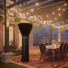 imageEAST OAK Patio Heater Cover as Accessory for Outdoor Patio Heater 300D Oxford Fabric Zipper Waterproof Dustproof Sunproof 913quot H x 346quot Dome x 1988quot Base Dark GrayStandard Weatherproof Cover