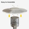 imageEAST OAK Patio Heater Reflector Shield Round Propane Heater Reflector Shield as Replacement Part for Outdoor Patio Heater with three Panels 33 Diameter RoundReflector Cap