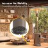 imageEAST OAK Patio Heater Reflector Shield Round Propane Heater Reflector Shield as Replacement Part for Outdoor Patio Heater with three Panels 33 Diameter RoundSand Box