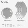 imageEAST OAK Patio Heater Reflector Shield Round Propane Heater Reflector Shield as Replacement Part for Outdoor Patio Heater with three Panels 33 Diameter RoundReflector Cap