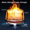 imageEAST OAK Patio Heater for Commercial Use 4000W Wall Mounted Infrared Heater Outdoor Heaters for Patio for Large Area IP65 Waterproof Electric Heater Fast Heating with Remote Control 240V BlackHeater Fire Pit  WFP22003