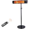 imageEAST OAK Patio Heater for Commercial Use 4000W Wall Mounted Infrared Heater Outdoor Heaters for Patio for Large Area IP65 Waterproof Electric Heater Fast Heating with Remote Control 240V BlackHeater  Space Heater Sph22002