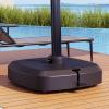 imageEAST OAK Patio Umbrella Base Outdoor Offset Umbrella Base Heavy Duty with Liftable Wheels 242lb High Load Capacity Cantilever Umbrella Base Durable and WeatherResistant Large Square Umbrella Stand