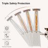 imageEAST OAK Pyramid Patio Heater 48000 BTU Outdoor Patio Heater All Stainless Steel Quartz Glass Tube Propane Heater for Commercial ampamp Residential Triple Protection System With Wheels 2024 UpgradeChampagne White