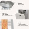 imageEAST OAK Pyramid Patio Heater 48000 BTU Outdoor Patio Heater All Stainless Steel Quartz Glass Tube Propane Heater for Commercial ampamp Residential Triple Protection System With Wheels 2024 UpgradeChampagne White