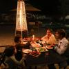 imageEAST OAK Pyramid Patio Heater 48000 BTU Outdoor Patio Heater All Stainless Steel Quartz Glass Tube Propane Heater for Commercial ampamp Residential Triple Protection System With Wheels 2024 UpgradeBronze
