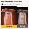 imageEAST OAK Pyramid Patio Heater 48000 BTU Outdoor Patio Heater All Stainless Steel Quartz Glass Tube Propane Heater for Commercial ampamp Residential Triple Protection System With Wheels 2024 UpgradePyramid Stainless steel