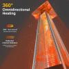 imageEAST OAK Pyramid Patio Heater 48000 BTU Outdoor Patio Heater All Stainless Steel Quartz Glass Tube Propane Heater for Commercial ampamp Residential Triple Protection System With Wheels 2024 UpgradeBronze