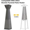 imageEAST OAK Pyramid Patio Heater Covers with 300D Oxford Fabric Zipper and Air Mesh Vent Waterproof ampamp Dustproof Pyramid Outdoor Heater Covers Wind Sunlight SnowResistant Greypyramid cover grey