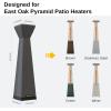imageEAST OAK Pyramid Patio Heater Covers with 300D Oxford Fabric Zipper and Air Mesh Vent Waterproof ampamp Dustproof Pyramid Outdoor Heater Covers Wind Sunlight SnowResistant Greypyramid cover grey