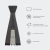 imageEAST OAK Pyramid Patio Heater Covers with 300D Oxford Fabric Zipper and Air Mesh Vent Waterproof ampamp Dustproof Pyramid Outdoor Heater Covers Wind Sunlight SnowResistant Greypyramid cover grey