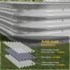 imageEAST OAK Raised Garden Bed Kits Galvanized Raised Bed for Gardening Vegetables Flowers 8 x 2 x 1ft Metal Raised Planter Bed for Water Trough Garden Boxes and Metal Planters Outdoor Emerald GreenMisty Grey