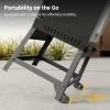 imageEAST OAK Smoker Stand for 30quot Outdoor Electric Smoker Portable Stand with Wheels Weatherresistant Leg Extension Kit Polar Night