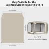 imageEAST OAK Sun Shade Sail Canopy Cover for EAST OAK Screen House ampamp PopUp Tent 10 x 10 FT Sun Protection UPF 50 210D Oxford SilverCoated Fabric 74quot x 54quot Pack of 3 Not Include TentBeige