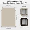 imageEAST OAK Sun Shade Sail Canopy Cover for EAST OAK Screen House ampamp PopUp Tent 10 x 10 FT Sun Protection UPF 50 210D Oxford SilverCoated Fabric 74quot x 54quot Pack of 3 Not Include TentBeige