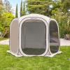 imageEAST OAK Sun Shade Sail Canopy Cover for EAST OAK Screen House ampamp PopUp Tent 10 x 10 FT Sun Protection UPF 50 210D Oxford SilverCoated Fabric 74quot x 54quot Pack of 3 Not Include TentBeige