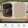 imageEAST OAK Sun Shade Sail Canopy Cover for EAST OAK Screen House ampamp PopUp Tent 10 x 10 FT Sun Protection UPF 50 210D Oxford SilverCoated Fabric 74quot x 54quot Pack of 3 Not Include TentBeige