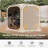 imageEAST OAK Sun Shade Sail Canopy Cover for EAST OAK Screen House ampamp PopUp Tent 10 x 10 FT Sun Protection UPF 50 210D Oxford SilverCoated Fabric 74quot x 54quot Pack of 3 Not Include TentBeige