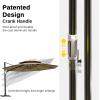 imageEAST OAK and FlameampampShade Patio Umbrella 10ft Square Outdoor Umbrella Large Offset Cantilever Umbrella with 360 Rotation Heavy Duty Windproof and UV Resistant Double Top Umbrella for Pool and Deck Night BlueTan