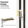 imageEAST OAK and FlameampampShade Patio Umbrella 10ft Square Outdoor Umbrella Large Offset Cantilever Umbrella with 360 Rotation Heavy Duty Windproof and UV Resistant Double Top Umbrella for Pool and Deck Night BlueTan