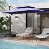 imageEAST OAK and FlameampampShade Patio Umbrella 10ft Square Outdoor Umbrella Large Offset Cantilever Umbrella with 360 Rotation Heavy Duty Windproof and UV Resistant Double Top Umbrella for Pool and Deck Night BlueNight Blue
