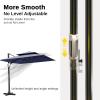 imageEAST OAK and FlameampampShade Patio Umbrella 10ft Square Outdoor Umbrella Large Offset Cantilever Umbrella with 360 Rotation Heavy Duty Windproof and UV Resistant Double Top Umbrella for Pool and Deck Night BlueNight Blue