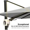 imageEAST OAK and FlameampampShade Patio Umbrella 10ft Square Outdoor Umbrella Large Offset Cantilever Umbrella with 360 Rotation Heavy Duty Windproof and UV Resistant Double Top Umbrella for Pool and Deck Night BlueMountain Grey