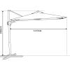 imageEAST OAK and FlameampampShade Patio Umbrella 10ft Square Outdoor Umbrella Large Offset Cantilever Umbrella with 360 Rotation Heavy Duty Windproof and UV Resistant Double Top Umbrella for Pool and Deck Night BlueMountain Grey