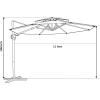 imageEAST OAK and FlameampampShade Patio Umbrella 10ft Square Outdoor Umbrella Large Offset Cantilever Umbrella with 360 Rotation Heavy Duty Windproof and UV Resistant Double Top Umbrella for Pool and Deck Night BlueMountain Grey