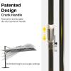 imageEAST OAK and FlameampampShade Patio Umbrella 10ft Square Outdoor Umbrella Large Offset Cantilever Umbrella with 360 Rotation Heavy Duty Windproof and UV Resistant Double Top Umbrella for Pool and Deck Night BlueMountain Grey